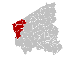 Bestand:Arrondissement Veurne Belgium Map.png