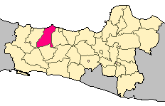 Het regentschap Pemalang in de Indonesische provincie Midden-Java op Java