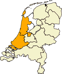 Ligging van Holland binnen het huidige Nederland