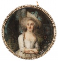 Peter Adolf Hall: Vrouw in een wit kleed (gouache), 18e eeuw