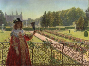 Leonora Christina in Frederiksborg slotshave, 1887 Den Hirschsprungske Samling