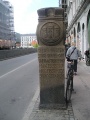 Kilometersteen ter herinnering aan het oude station Nørreport