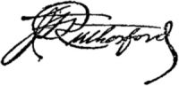 title=Handtekening van J. F. Rutherford