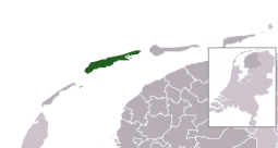 Locatie van de gemeente Terschelling