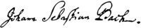 title=Handtekening van Johann Sebastian Bach
