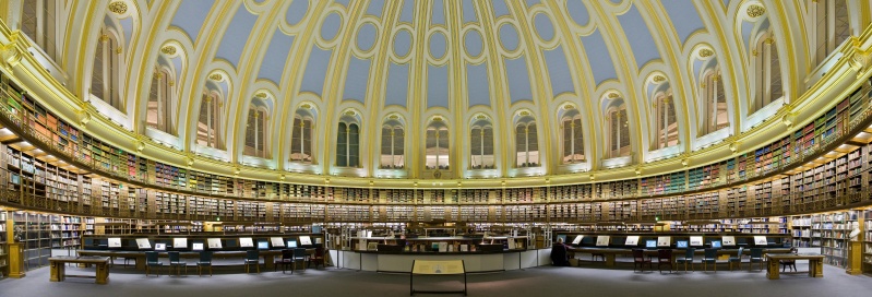 Bestand:British Museum Reading Room Panorama Feb 2006.jpg