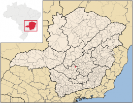 Locatie van de gemeente in Minas Gerais