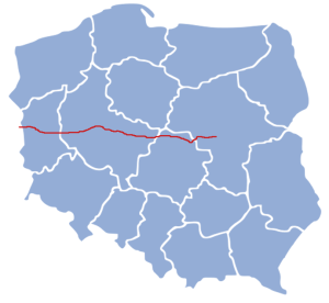 Spoorlijn 3 (Polen) op de kaart