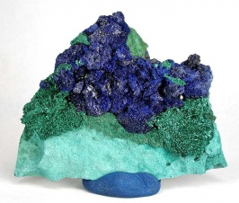 Azuriet-malachiet (blauw) - (groen).