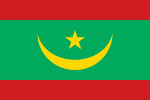 Vlag van République Islamique de Mauritanie / Al-Jumhuriyah al-Islamiyah al-Muritaniyah / الجمهورية الإسلامية الموريتانية